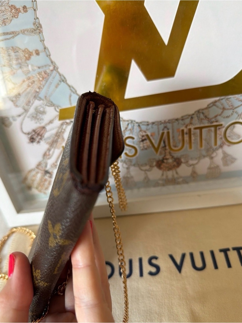 Louis Vuitton Vintage Monogram Long Wallet on Chain - Picture 9 of 12